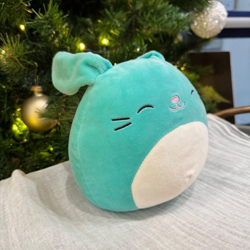 Original Squishmallow Teal Bunny Rabbit Plush Toy 7 inch Squishy - Picture 6 of 12